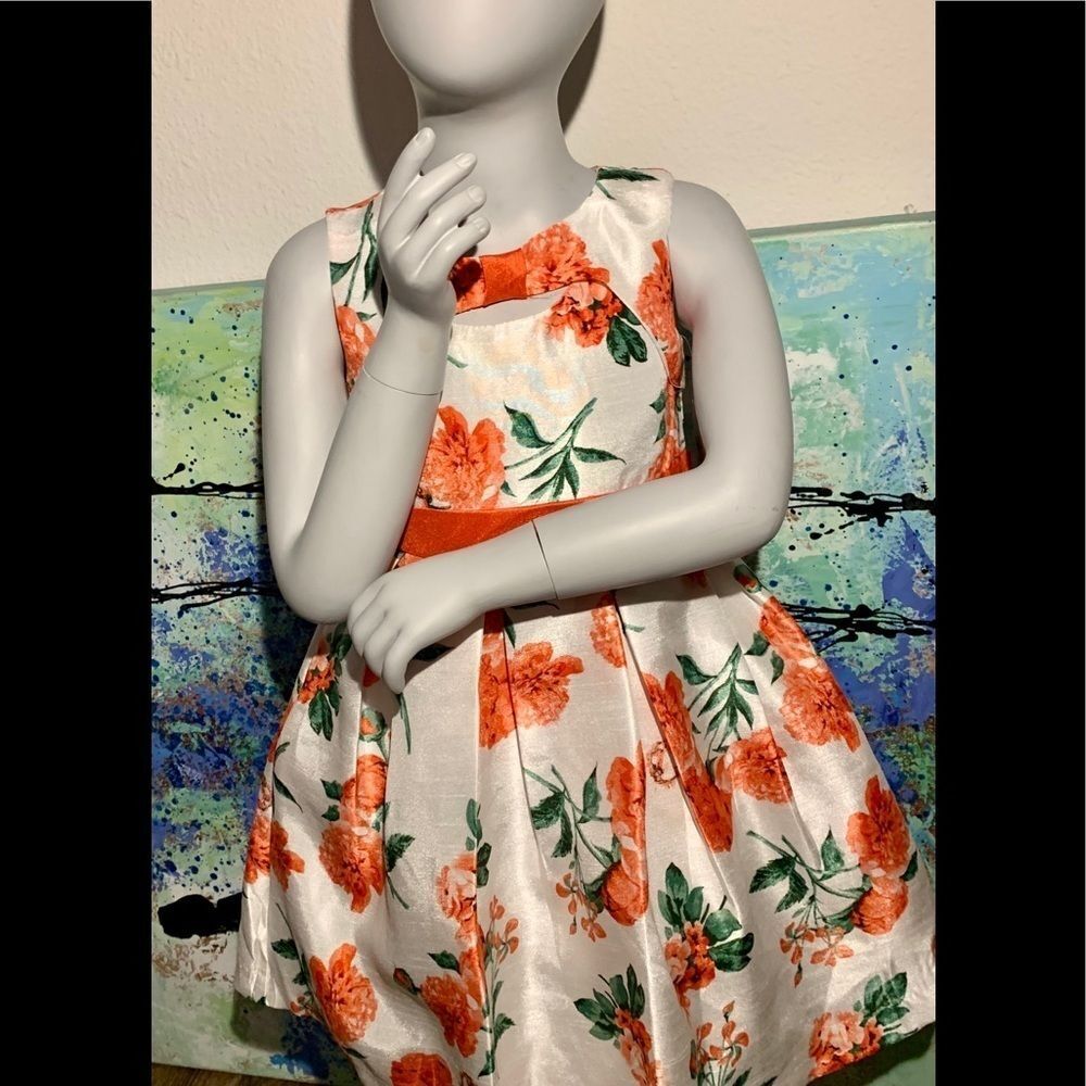 Girls Floral Print Dress